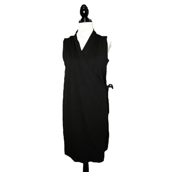 COS Wrap Dress Elegant Minimalist Design Black Size Medium - Picture 8 of 8